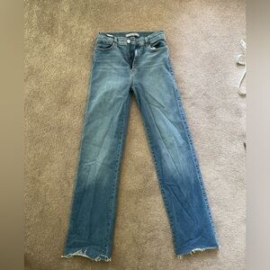 Joes Jeans Straight leg high rise raw hem sz 27